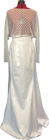 mermaid dress with bat top transparant